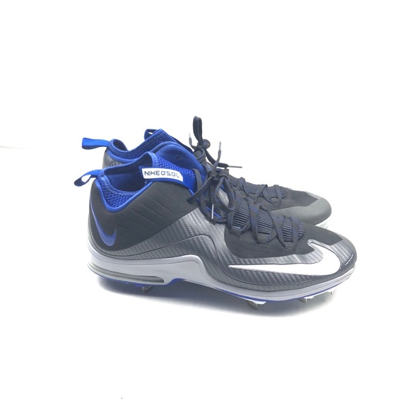 Nike Mens Air Max MVP Baseball Cleats Black/Blue - Picture 3 of 6